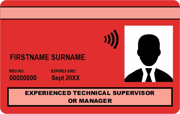 CSCS Red Experienced Technical, Supervisor or Manager Card